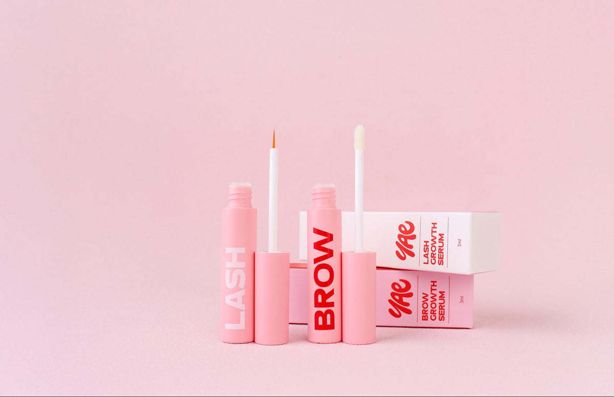 Set of Yae Beauty Co products on a pink background