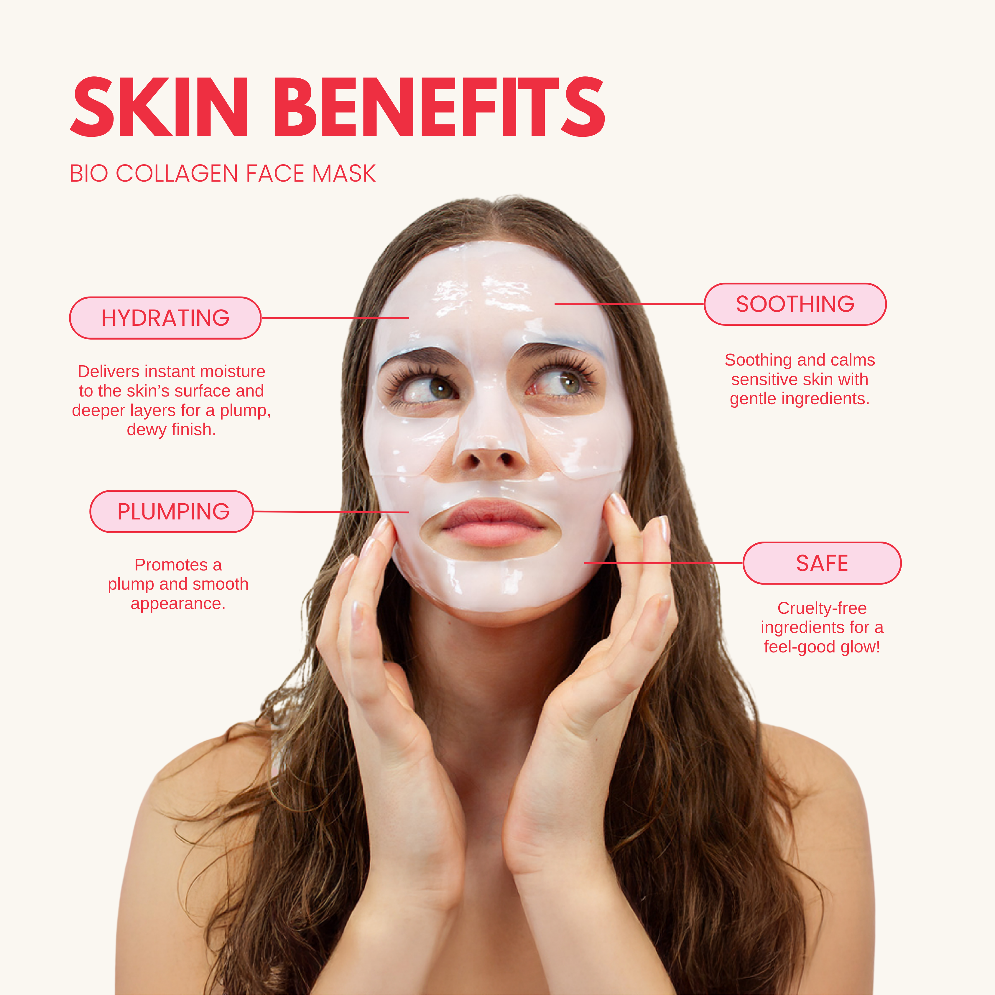 Bio Collagen Face Mask 4 Pack